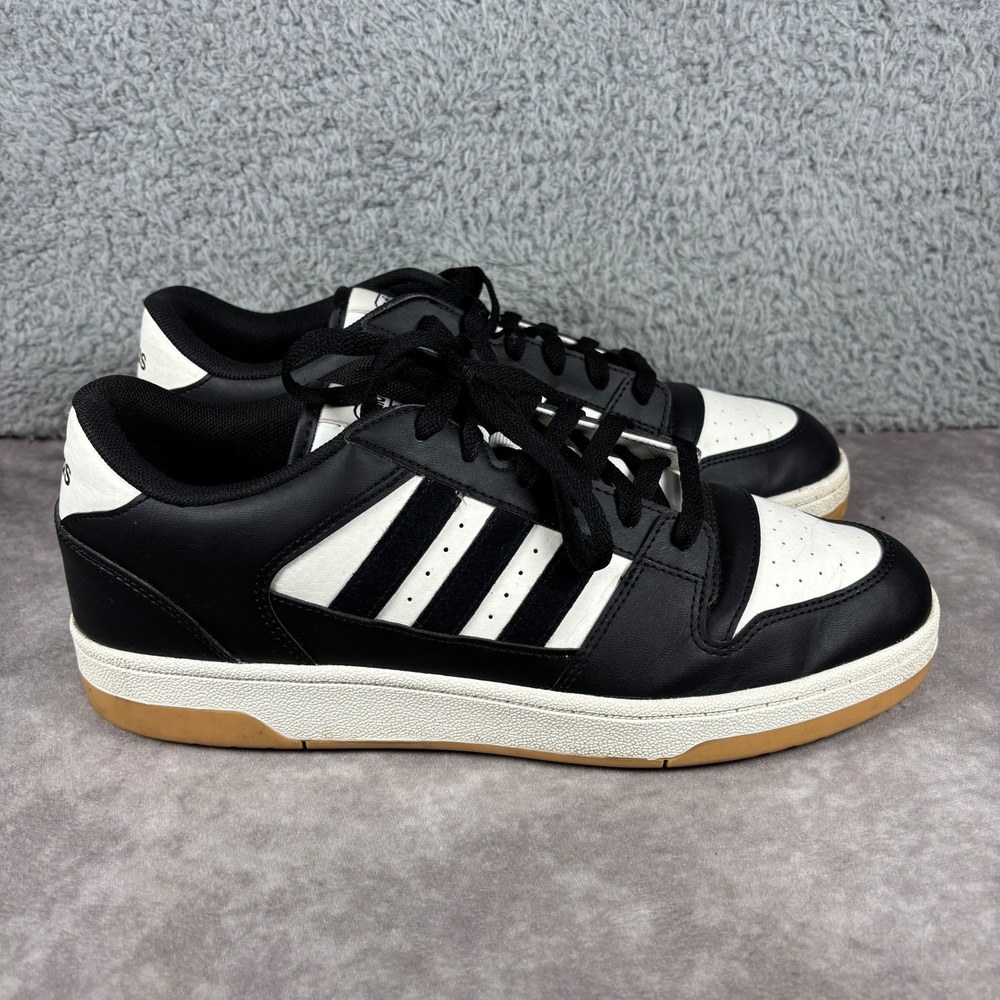 Adidas Sneakers Men 11 Black White Hoops 3.0 Low GY5427 Basketball Style Shoes